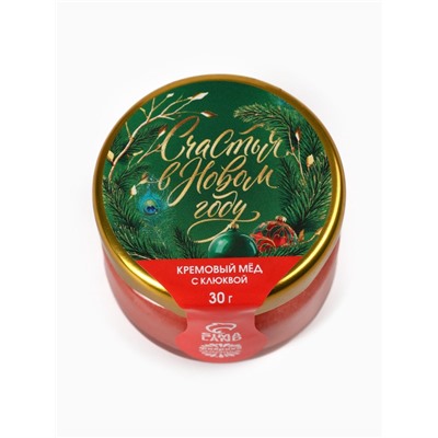Подарочный набор новогодний «С новым годом»: крем-мёд 2 шт., мёд в стиках 4 шт.