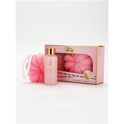 Подарочный набор: гель для душа 100 мл м мочалка ракушка, URAL LAB