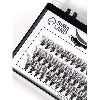 Набор накладных ресниц «Классика», пучки, 10, 12, 14 мм, толщина 0.07 мм, изгиб D, 20 D