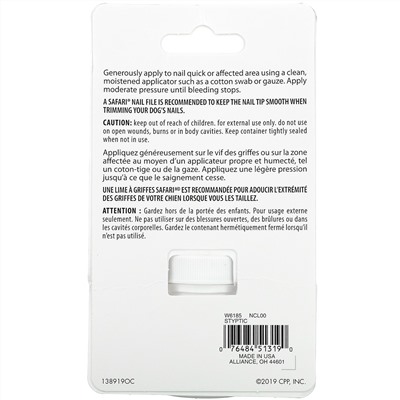 Safari, Styptic Powder for Dogs, Cats and Small Animals , .5 oz (14 g)