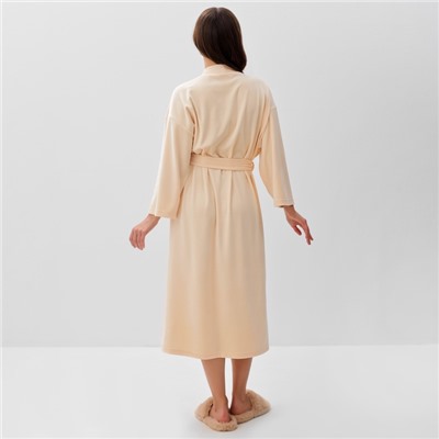 Халат домашний женский KAFTAN Plushy, размер 52-54, цвет молочный