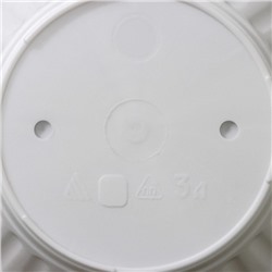 Горшок для цветов с поддоном «Лозанна», 3 л, пластиковый, белый