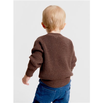 Джемпер вязаный Крошка Я, рост 68-74 см, коричневый