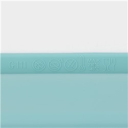Форма для выпечки «Хлеб», силикон, 31.5×14×6.5 см, бирюзовая