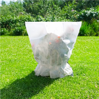 Чехол для растений, на завязках, 60×56 см, спанбонд с УФ-стабилизатором, плотность 60 г/м², МИКС, Greengo