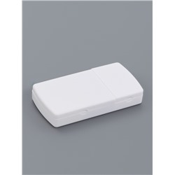 Таблетница 2секц 9,5*5см с таблеторезкой бел/жёлт/фиолет пакет  ОТ