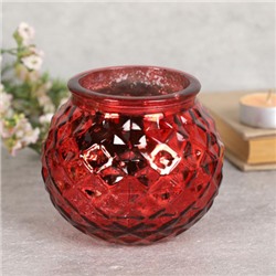 Подсвечник 8x9см КРАСНЫЙ / S838 /уп 100/