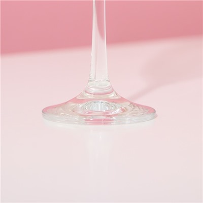 Бокалы для шампанского «София», 230 мл, набор 6 шт., хрустальное стекло, прозрачные