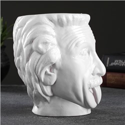 Декоративное кашпо для цветов «Эйнштейн», 1.6 л, 16×15 см, керамическое, белое