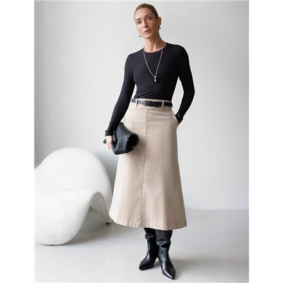 Юбка  из эластичного микро-вельвета