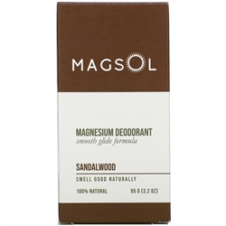 Magsol, дезодорант с магнием, сандал, 95 г (3,2 унции)