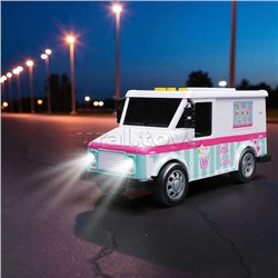 Машина "Трейлер с мороженным" 1:32 (свет, звук) в коробке