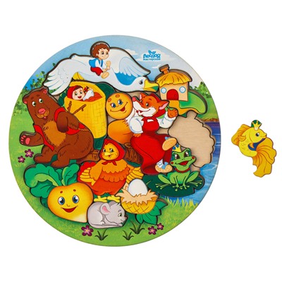 Рамка - вкладыш «Русские народные сказки», 12 деталей, 25 × 25 см