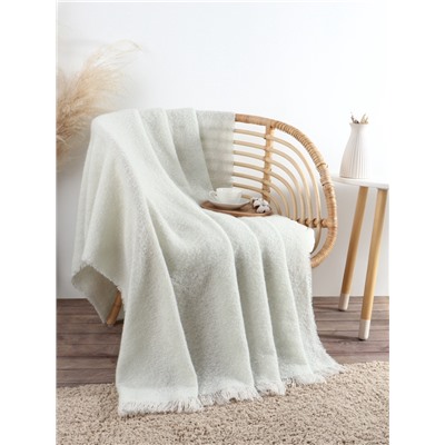 Плед с бахромой «Этель» Mint breath, 135×180 см, мятный