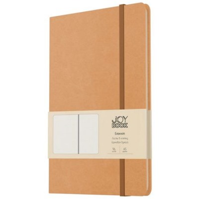 Блокнот А5 96л клетка "Joy Book. Крем-брюле" кожзам на резинке БДБК5964387 Эксмо