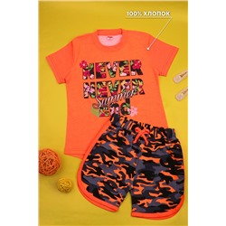 Комплект (футболка, шорты) для девочки №SM390-2