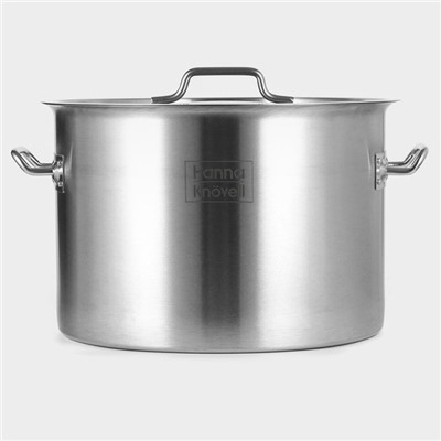 УЦЕНКА Кастрюля 25 л, толщина 0.8 мм, дно, 201 сталь, с крышкой, d=36 см, h=24 см