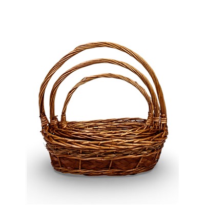 Набор корзин 3 шт Ротанг 31х26х12 26х22х11 23х18х9 см ручка h=25/23/21 см