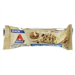 Atkins, Honey Almond Greek Yogurt Bar, Gluten Free, 5 Bars, 1.41 oz (40 g) Each