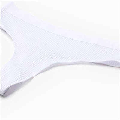 Трусы женские бразилиана MINAKU в рубчик, размер 40-42, белые