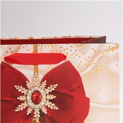 Пакет подарочный новогодний ламинированный «С Новым годом», ML 23×27×11.5 см