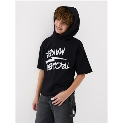 Джемпер трикотажный для мальчиков (футболка с капюшоном)