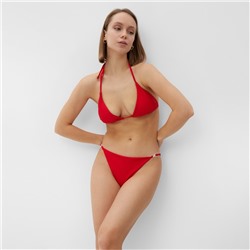 Купальник раздельный с блестящими вставками женский MINAKU, красный, размер 42