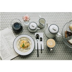 Тарелка фарфоровая обеденная Magistro «Морской бриз», 400 мл, d=20 см, цвет белый