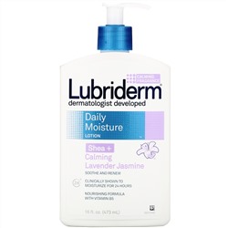 Lubriderm, Ежедневный увлажняющий лосьон, ши + успокаивающая лаванда и жасмин, 16 жидк. унц. (473 мл)