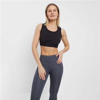 Топ спортивный женский Basia, чёрный, размер 46