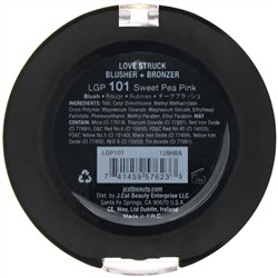 J.Cat Beauty, Румяна + бронзер Love Struck, оттенок LGP101 «Розовый душистый горошек», 7,5 г
