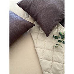 Комплект постельного белья с одеялом New Style КМ-001 коричневый-бежевый