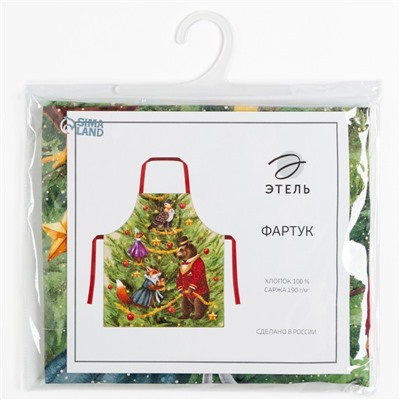 Фартук новогодний «Этель» Noble Christmas 60×70 см, 100% хлопок, саржа 190 г/м²