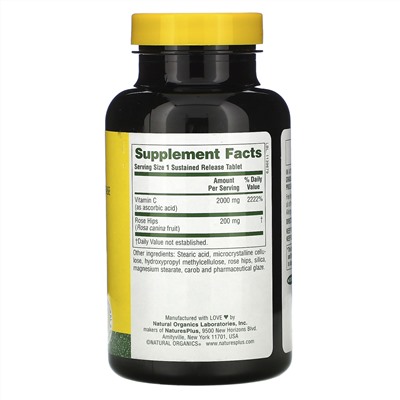 Nature's Plus, Ultra-C, 2000 мг, 90 таблеток