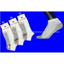 Носки женские укороченные белые (серая подошва) с массажным эффектом арт. В 3037