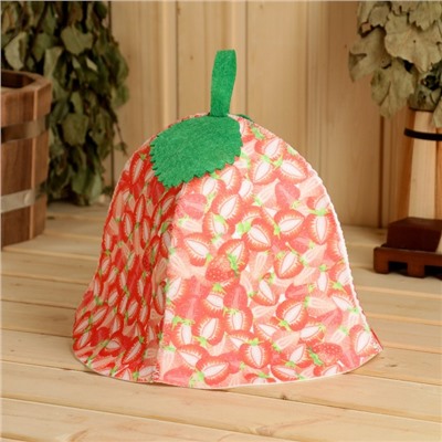 Шапка для бани и сауны женская «Ягодка», войлок