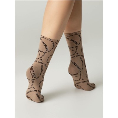 Полиамидные CONTE FANTASY Плотные носки с вывязанным рисунком «My dreams»