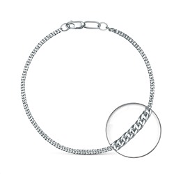 Браслет из серебра родированный - Панцирь, 18 см 81040020118р панцирная