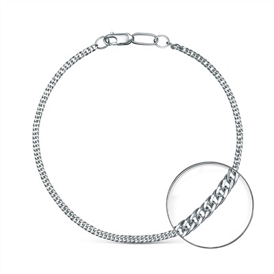 Браслет из серебра родированный - Панцирь, 18 см 81040020118р панцирная