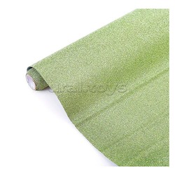 Пленка самоклеящаяся с блестками 45x300 см, салатовая, PP 100 мкм, в рулоне