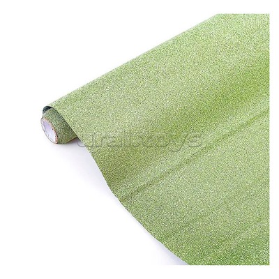 Пленка самоклеящаяся с блестками 45x300 см, салатовая, PP 100 мкм, в рулоне