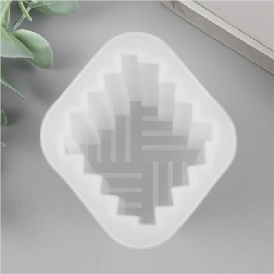 Молд силиконовый «Прямоугольник, Полоски вертикальные» 5.7×5.7×8.7 см