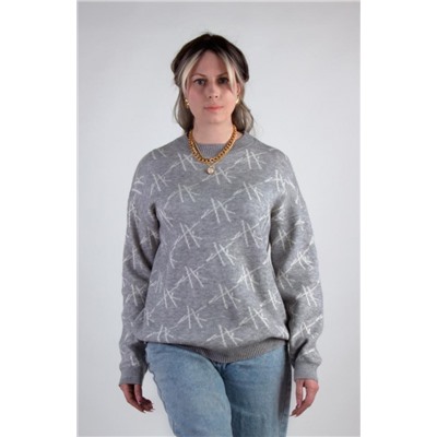 Джемпер Штрихи арт.1897 (Светло-серый)