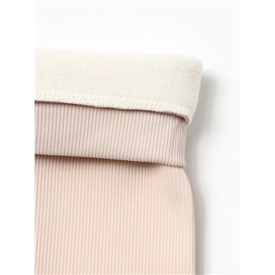 Легинсы для девочки на флисе Collorista, цвет молочный, рост 104 см