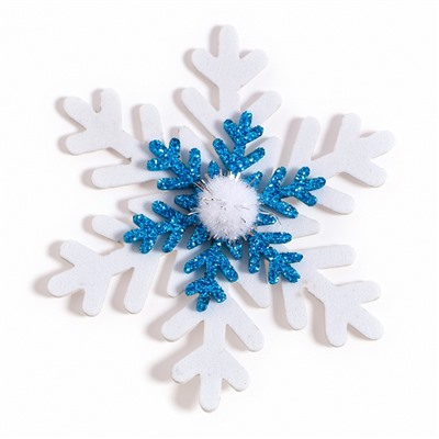 Новогодний декор «Снежинки», набор 6 шт.