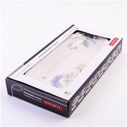 60222 Блюдо сервировочное овальное Букет фантазий доломит LR (х24)