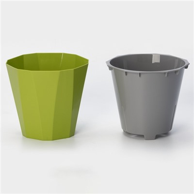 Кашпо для цветов со вставкой «Палермо», 1.8 л, цвет оливковый