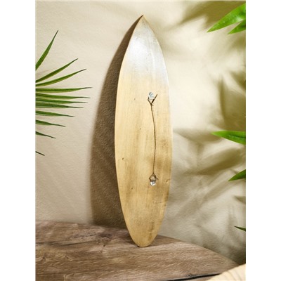 Панно «Доска для сёрфа Два жука», дерево, 40×11 см