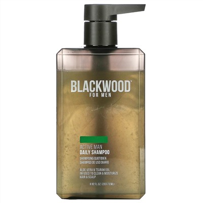 Blackwood For Men, Active Man Daily Shampoo, 8.92 fl oz (263.73 ml)