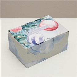 Коробка подарочная новогодняя складная «С Новым годом», 22 х 15 х 10 см